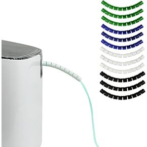 12 Pack Oxygen Tubing Support Crimp Straightener for Portable Oxygen Concentrator Oxygen Hose Oxygen Tubes Nasal Cannula Oxygen Tube Straightener (Black+White+Blue+Green)