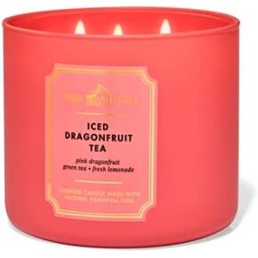 Bath & Body Works, White Barn 3-Wick Candle w/Essential Oils - 14.5 oz - New Core Scents! (Iced Dragonfruit Tea)