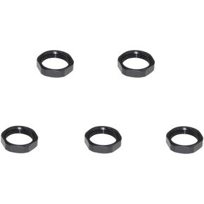 DB TAC 5/8''x24 Thread 5/8-24 Thread Jam Nut Locking and Position Adjustement, Black Steel, 5PC Pack