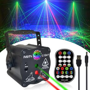 Party Lights, Mini Disco Ball DJ Light with Remote Control Stage, Portable Sound Activated Led Strobe Lamp for Indoor/Outdoor Parties Rave Xmas Halloween Club Decorations Show Home Bar in Saudi Arabia