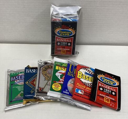 MLB Baseball (100) Cards in Sealed Wax Packs Topps Donruss Score Upper Deck Fleer Ultra Old Vintage in Saudi Arabia