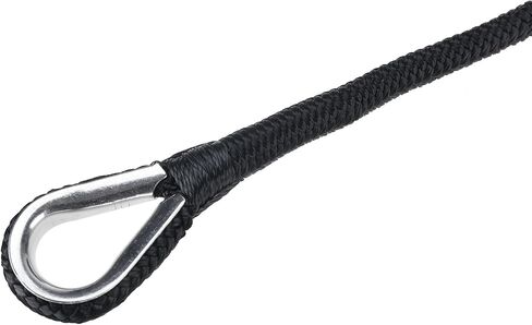 Amarine Made Anchor Rope Double Braided Nylon Boat Anchor Line with Rust-Proof Stainless Steel Pre-Spliced Thimble and Plastic Chuck (3/8" X 300') in Saudi Arabia