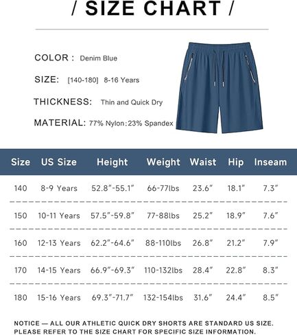 CAMLAKEE Boys Athletic Shorts Quick Dry Kids Performance Basketball Shorts with Zipper Pockets in Saudi Arabia