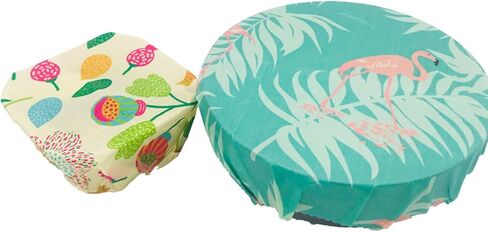 Reusable Beeswax Food Storage Wraps, 4 Pack Sustainable Beeswax Wraps Organic Cotton Wrapper for Food, MIATTCLD Beeswax Bread Bags Plastic-Free Fresh Food Keeper for Homemade Bread, Sandwich, Fruit in Kuwait