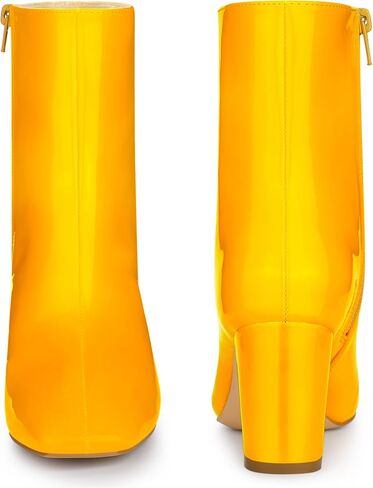 Allegra K Women's Gogo Boots Square Toe Side Zip Chunky Heels Ankle Boots in Saudi Arabia