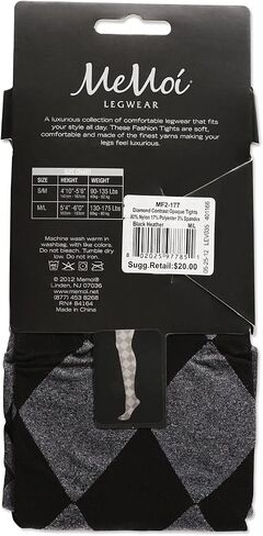 MeMoi Diamond Contrast Opaque Tights in Saudi Arabia