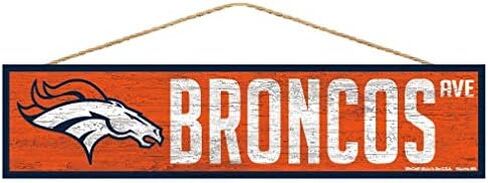 Wincraft NFL Denver Broncos SignWood Avenue Design, Team Color, 4x17 in Saudi Arabia
