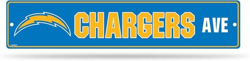 لافتة شارع من Rico Industries NFL Los Angeles Chargers، 5 × 24 بوصة، أزرق in Saudi Arabia