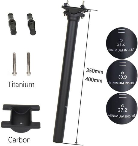 Carbon Fiber Seat Post MTB/Road Seat Post 27.2/31.6mm 3K/UD Matte Weight130g in Saudi Arabia
