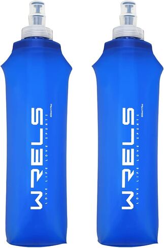 TPU Soft Flask Lightweight Portable Resable Water Bottle,BPA Free Collapsible Flask for Hydration Pack in Running Hiking Cycling and Marathon(500ml-2 Packs) in Saudi Arabia