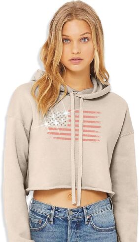 Bella Canvas Fleece Crop Top Hoodies in Saudi Arabia