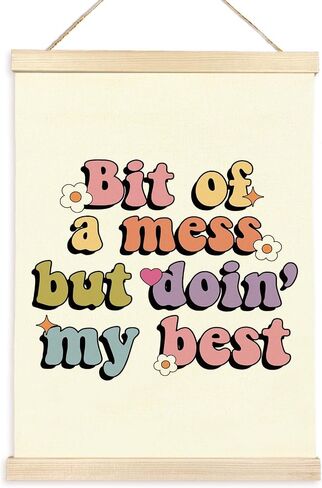 CGBHW Mental Health Classroom Poster Hanger Frame, Colorful Motivational Nursery Posters Wall Art Hanging Decor for School Counselor Office Home Bedroom, Funny Humor Gifts for Women Teen Girls in Saudi Arabia