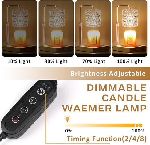 مصباح تدفئة الشموع مع مؤقت، تدفئة الشموع الكهربائية، هدايا عيد ميلاد للنساء، تدفئة مصابيح شمعة قابلة للتعتيم لشموع الجرة، سخان تذوب الشمع لديكور المنزل في غرفة النوم، هدايا تدفئة المنزل للمنزل الجديد in Kuwait