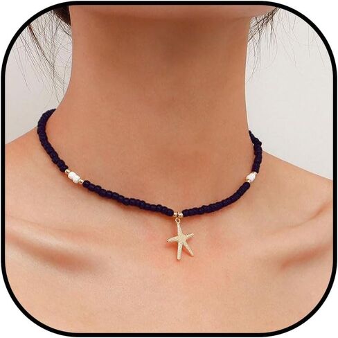 Boho Heart Necklace Hippie Choker Necklace Wooden Beaded Necklace Gold Silver Heart Necklace in Kuwait