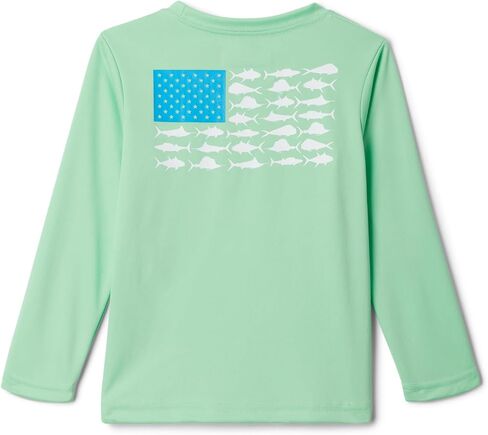 Columbia Toddler Boys Terminal Tackle PFG Fish Flag Long Sleeve, Ocean Mint/PFG Flag Offshore Slam, 2T in Saudi Arabia
