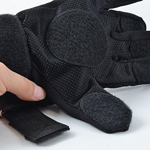 Standard Longboard Downhill Slide Gloves Skate Gloves with 2 Set Replaceable Slider Puck Set - Yellow in Kuwait