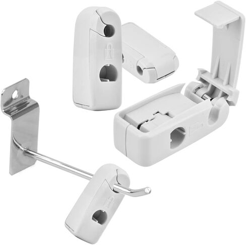 Sonew Pegboard Hook، خطاف متجر نظام EAS قفل EAS مع مفتاح أمان البضائع المضادة للسرقة قفل EAS لمتاجر البيع بالتجزئة سوبر ماركت 10 قطع (أبيض) in Saudi Arabia