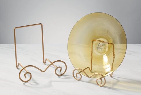 TRIPAR 7 Inch Gold Stratford Metal Bowl Easel Bowl and Plate Stand in Kuwait