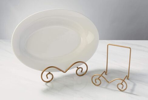 TRIPAR 7 Inch Gold Stratford Metal Bowl Easel Bowl and Plate Stand in Kuwait