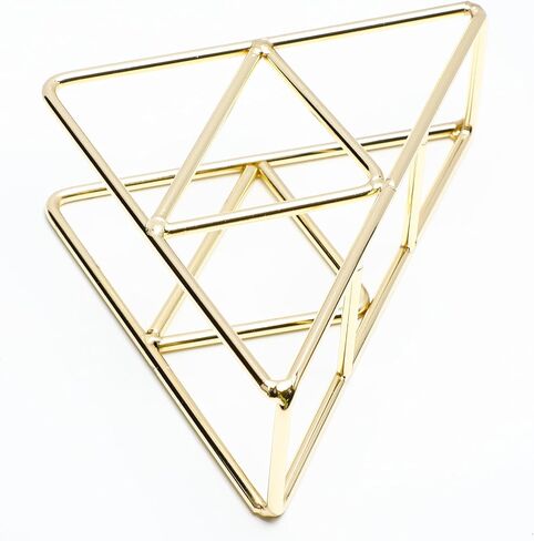 حامل مناديل للطاولة، منظم موزع مناديل ذهبي معدني مثلث الشكل مناسب لغرفة الطعام والمقهى وديكورات الفنادق in Kuwait