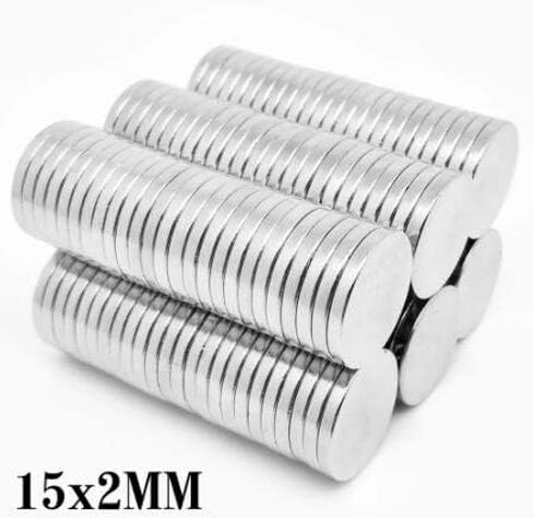 15x2mm رقيقة مغناطيس النيوديميوم 15mmX2mm قرص المغناطيس الدائم 15x2mm المغناطيسي جولة المغناطيس 15x2mm (20PCS 15X2) in Kuwait