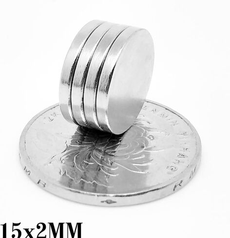 15x2mm رقيقة مغناطيس النيوديميوم 15mmX2mm قرص المغناطيس الدائم 15x2mm المغناطيسي جولة المغناطيس 15x2mm (20PCS 15X2) in Kuwait