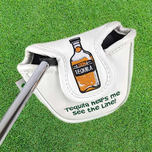 Limited Edition Tequila Golf Putter Headcover Quality PU Leather Magnetic Closure for Mallet Style Putters in Saudi Arabia