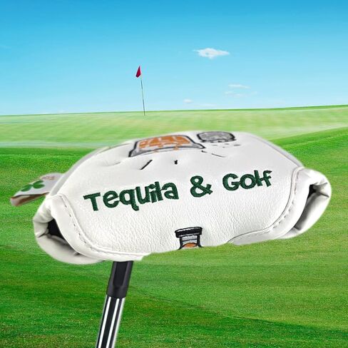 Limited Edition Tequila Golf Putter Headcover Quality PU Leather Magnetic Closure for Mallet Style Putters in Saudi Arabia