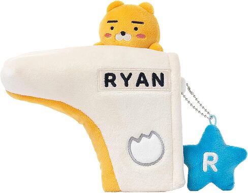 غطاء مضرب الجولف الناعم من KAKAO FRIENDS GOLF، غطاء نادي الجولف الشخصي، غطاء من الألياف الدقيقة الناعمة، مع قلادة in Kuwait