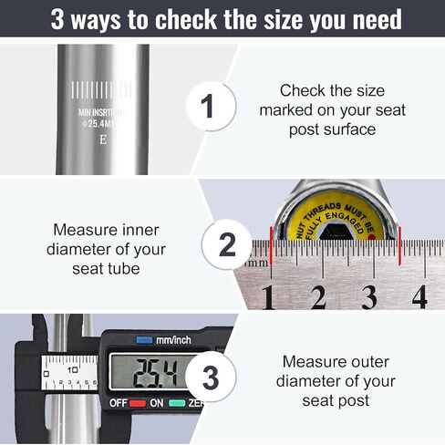 مقعد الدراجة آخر Φ25.4mm x 350mm سبائك الألومنيوم امتصاص الصدمات المطبات مقعد دراجة آخر لدراجة الطريق MTB BMX in Kuwait