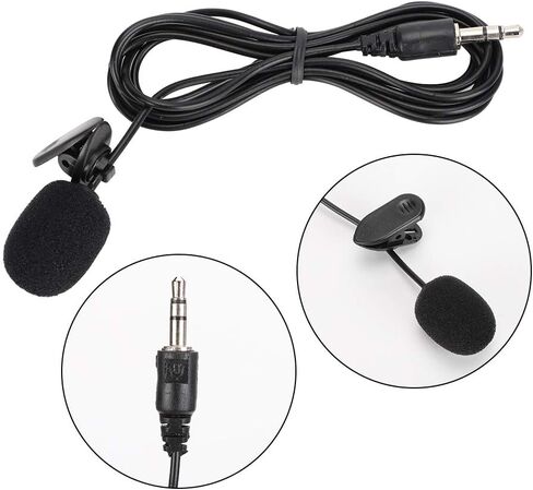 ASHATA Wired Clip Microphone Anti Noise Audio Mic Interviewing Black 5Pcs Mini Mic Reporter for Teacher in Saudi Arabia