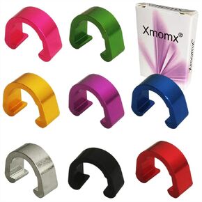 C-Clips Clamps Aluminum Alloy Metal U-Clips Buckle MTB BMX Mountain Bike Bicycles Brake Cable derailleur Shifter Cable Guides Gear Cable Housing Hose 8 Colors 2 PCs in Each Color