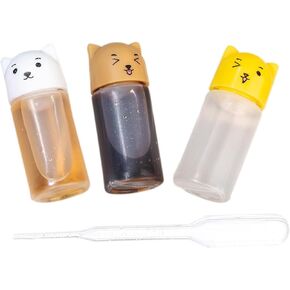 3Pcs Mini Condiment Squeeze Bottles, Mini Ketchup Bottles Tomato Ketchup Bottle Refillable Salad Dressing Tomato Ketchup Bottle Honey Squeezable Jar Ketchup/Sauce Containers for Kids Adults