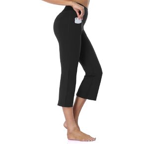 Safort 19" 21" 23" Inseam Regular Tall High Waist Capri Bootcut Yoga Pants with Pockets for Women