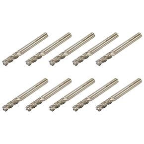 Square End Mill 1/4" Cutting Dia x 1/4" Shank Dia 4 Flute Straight End Mill Cutter - 10pcs