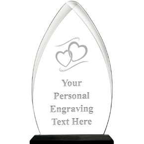 Hearts Acrylic Award, 6.75" H Personalized Hearts Award with Custom Engraving Prime