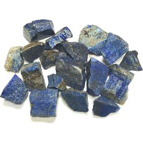 Crystal Collection Zentron Rough Lapis Lazuli Stones - Large 1" Pieces in Velvet Bag (1 Pound)