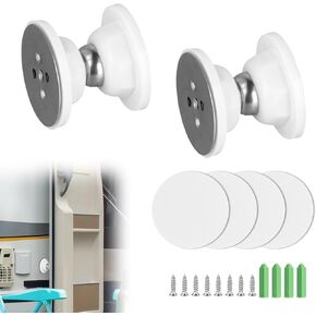 2pcs RV Door Stoppers, Magnetic Baggage Door Catch RV Door Holder Catches RV Door Holder Strong Magnetic Baggage Door Catch Latch for Camper Travel Trailers (White)