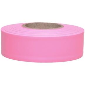 Presco Taffeta Roll Flagging Tape [2.5 mils thick]: 1-3/16 in. x 300 ft. (Pink) [NON-ADHESIVE]