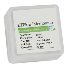 Foxx Life Sciences 364-2212-OEM EZFlow Membrane Disc Filter, Nylon, 25 mm Diameter, 2 µm Pore Size (Pack of 50)