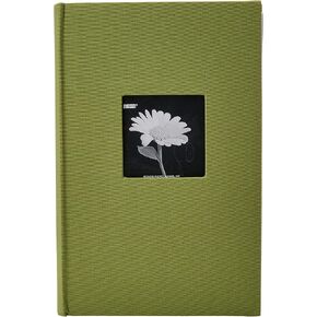 Fabric Frame Cover Photo Album 300 Pockets Hold 4x6 Photos, Herbal Green
