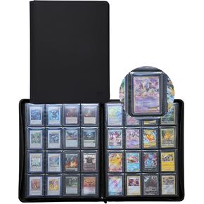 Toploader Binder, 250 Pockets Top Loader Binder 9 Pocket Ringless Album with Zipper for MTG, YuGiOh and other TCG Collection