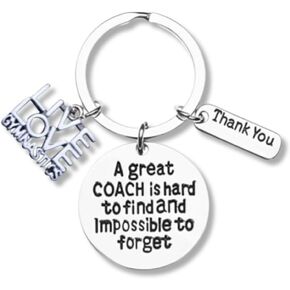 Gymnastics Coach Keychain, Gymnastic Coach Gift, Great Coach is Hard to Find But Impossible to Forget Coach Keychain