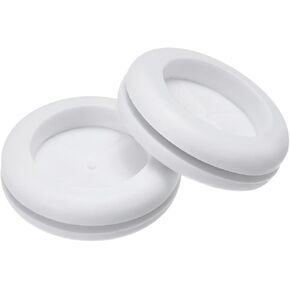 MECCANIXITY Rubber Grommet Mount Dia 32mm Round Double-Sided for Wire Protection White Pack of 6