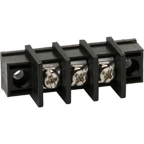 NTE Electronics 25-B100-03 Series 25-B100 شريط حاجز كتلة طرفية، نوع العروة اللحام، 25 أمبير، 3 أقطاب، مسافة 9.50 مم، 300 فولت، نطاق سلك 22-12 AWG in Kuwait