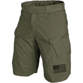 H HYFOL Men's Cargo Shorts American Flag Pariotic Multi-Pocket Outdoor Golf Tactical Shorts