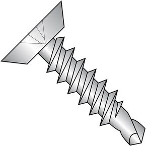 أجزاء صغيرة 0812KPU410 410 برغي ذاتي الثقب من الفولاذ المقاوم للصدأ، لمسة نهائية سادة، رأس مسطح 82 درجة، محرك فيليبس، #2 نقطة حفر، مقاس خيط #8-18، طول 3/4 بوصة (عبوة من 50) in Kuwait