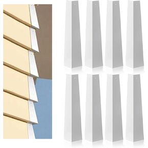 8 Pcs Aluminum Siding Corners - 8 Inch Outside White Siding Corner Caps, Smooth Metal Siding Panels Trim Nails Included for Mobile Home House Exterior (3 Hole)