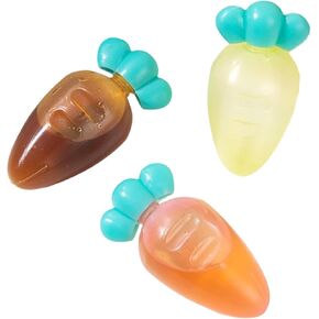 3Pcs Condiment Squeeze Bottle Adorable Appearance Decorative Practical Carrot Style Mini Salad Dressing Ketchup Bottle for Camping Condiment Squeeze Bottles