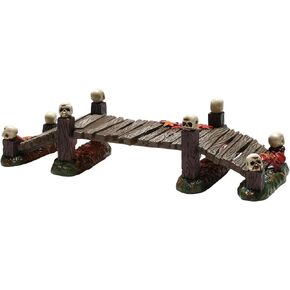 Department 56 Village Collection Accessories Halloween Haunted Boardwalk Bridge Landscape Lit Figurine, 7.1 Inch, Multicolor